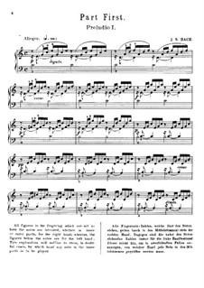 Prelude and Fugue No.1 in C Major, BWV 846: Para Piano by Johann Sebastian Bach
