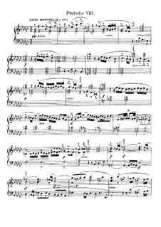 Prelude and Fugue No.8 in E Flat Minor, BWV 853: Para Piano by Johann Sebastian Bach