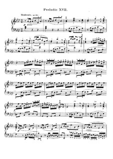 Prelude and Fugue No.17 in A Flat Major, BWV 862: Para Piano by Johann Sebastian Bach