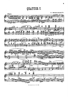 String Quartet No.7 in F Major, Op.59 No.1: versão para piano by Ludwig van Beethoven