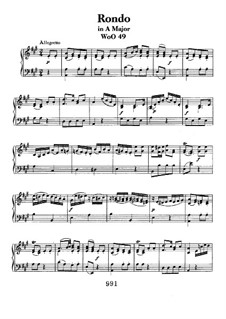 Rondo in A Major, WoO 49: Para Piano by Ludwig van Beethoven