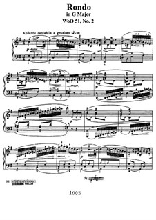 Two Rondos for Piano, Op.51: Rondo No.2 by Ludwig van Beethoven