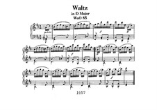 Waltz for Piano in D Major, WoO 85: para um único musico (Editado por H. Bulow) by Ludwig van Beethoven