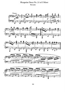 Dance No.21 in E Minor: primeira parte, segunda parte by Johannes Brahms