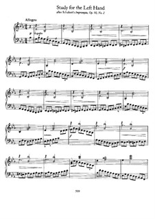 Study on Impromptu by Schubert: Para Piano by Johannes Brahms