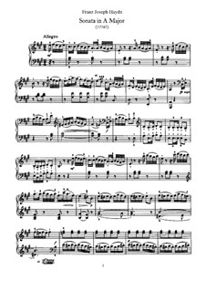 Sonata for Piano No.45 in A Major, Hob.XVI/30: para um único musico (Editado por H. Bulow) by Joseph Haydn
