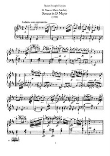 Sonata for Piano No.56 in D Major 'Bossler Sonatas', Hob. XVI/42: para um único musico (Editado por H. Bulow) by Joseph Haydn