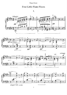 Four Short Piano Pieces: Para Piano by Franz Liszt