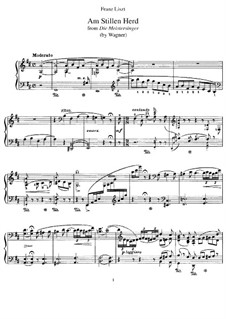 Transcription on Theme from 'The Mastersingers of Nuremberg' by Wagner, S.448: Para Piano by Franz Liszt