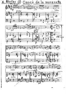 Cançó de la Moreneta for Piano Quintet: Cançó de la Moreneta for Piano Quintet by Antoni Nicolau i Parera