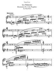 Illustrations on Themes form 'The Prophet' by Meyerbeer, S.414: No.2 Les patineurs by Franz Liszt