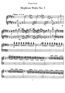 Waltz No.3 in D Sharp Minor, S.216: Para Piano by Franz Liszt