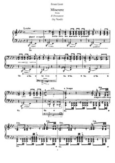 Transcription on Themes from 'Il Trovatore' by Verdi, S.433: Para Piano by Franz Liszt