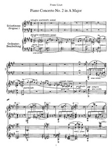 Piano Concerto No.2 (for Two Pianos Four Hands), S.651: partitura para piano by Franz Liszt