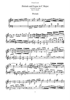 Prelude and Fugue No.17 in C Major, BWV 547: Para Piano by Johann Sebastian Bach