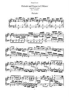 Prelude and Fugue No.18 in E Minor 'Wedge', BWV 548: Para Piano by Johann Sebastian Bach