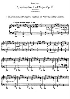 Complete Symphony: Version for piano by F. Liszt by Ludwig van Beethoven