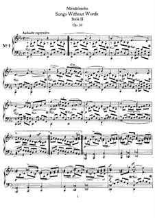 Songs without Words, Op.30: set completo by Felix Mendelssohn-Bartholdy