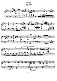 Adagio for Piano in B Minor, K.540: para um único musico (Editado por H. Bulow) by Wolfgang Amadeus Mozart