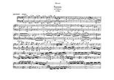 Fantasia for Mechanical Organ in F Minor, K.594: versão para piano de quatro mãos by Wolfgang Amadeus Mozart