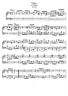 Little Gigue in G Major, K.574: Para Piano by Wolfgang Amadeus Mozart