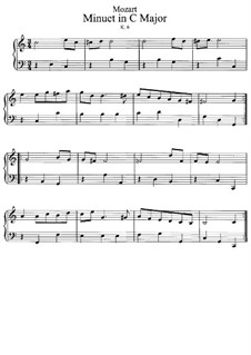 Minuet for Piano in C Major, K.6: para um único musico (Editado por H. Bulow) by Wolfgang Amadeus Mozart
