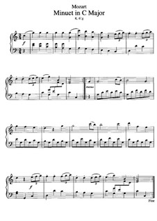 Minuet for Piano in C Major, K.61g: para um único musico (Editado por H. Bulow) by Wolfgang Amadeus Mozart