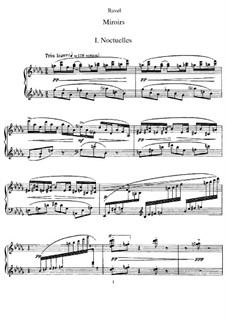 Miroirs. Suite for Piano, M.43: para um único musico (Editado por H. Bulow) by Maurice Ravel