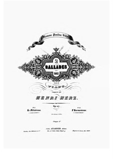 Two Ballades, Op.117: Ballade No.2 by Henri Herz