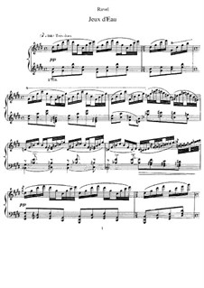 Jeux d'eau, M.30: Para Piano by Maurice Ravel