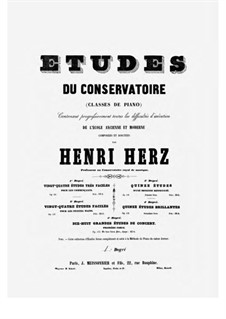 Vingt-Quatre Etudes Faciles, Op.152: Vingt-Quatre Etudes Faciles by Henri Herz
