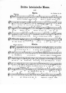 Latin Mass No.3 in D Major, Op.25: parte alto by Josef Pembaur