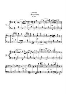 Five Ecossaises for Piano, D.697: para um único musico (Editado por H. Bulow) by Franz Schubert