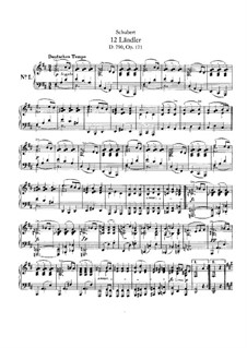 Twelve Ländler, D.790 Op.171: set completo by Franz Schubert