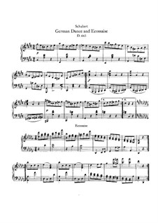 German Dance and Ecossaise for Piano, D.643: para um único musico (Editado por H. Bulow) by Franz Schubert