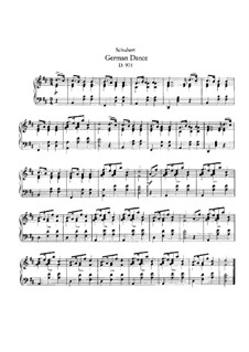 German Dance for Piano, D.975: para um único musico (Editado por H. Bulow) by Franz Schubert