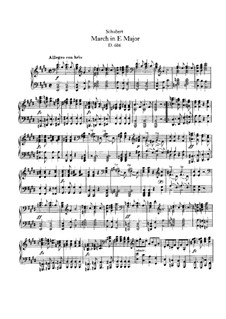 March in E Major, D.606: Para Piano by Franz Schubert