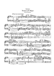 Sonata for Piano No.1 in E Major, D.157: para um único musico (Editado por H. Bulow) by Franz Schubert