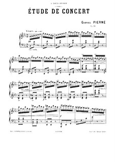 Étude de concert, Op.13: Para Piano by Gabriel Pierné