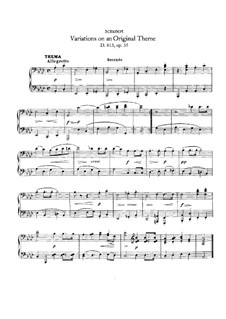 Eight Variations on Original Theme, D.813: primeira parte, segunda parte by Franz Schubert