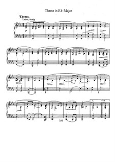 Theme in E Flat Major: Para Piano by Robert Schumann