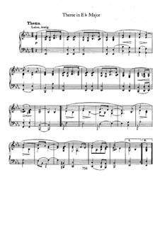 Theme in E Flat Major: Para Piano by Robert Schumann