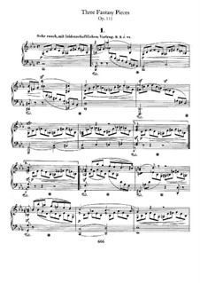 Three Fantastic Pieces, Op.111: para um único musico (Editado por H. Bulow) by Robert Schumann