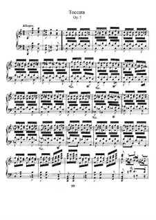 Toccata in C Major, Op.7: Para Piano by Robert Schumann