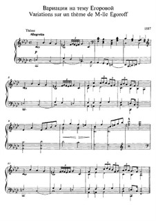 Egorova Variations: Para Piano by Alexander Scriabin