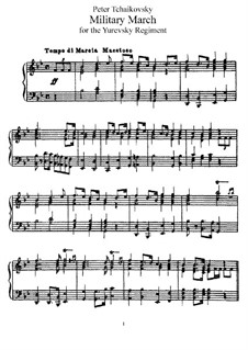 Military March, TH 150: Para Piano by Pyotr Tchaikovsky