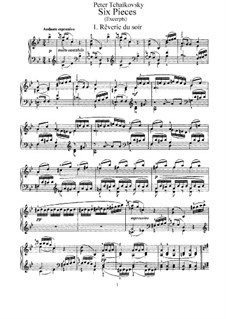 Six Pieces for Piano, TH 133 Op.19: set completo by Pyotr Tchaikovsky
