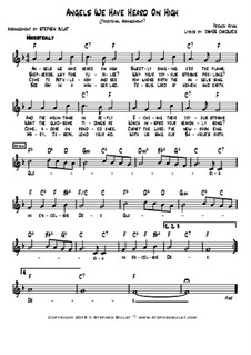 Vocal version: Lead sheet (melody, lyrics & chords) in key of F by folklore