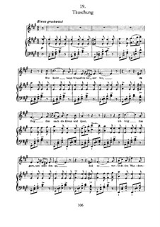 No.19 Täuschung (The Deception): Para vocais e piano by Franz Schubert