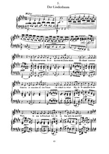 No.5 Der Lindenbaum (The Linden Tree): Para vocais e piano by Franz Schubert